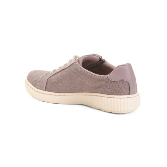 CLARKS Lilac Canvas Caroline Echo Zip Up Comfort Sneakers - Picture 2 of 2